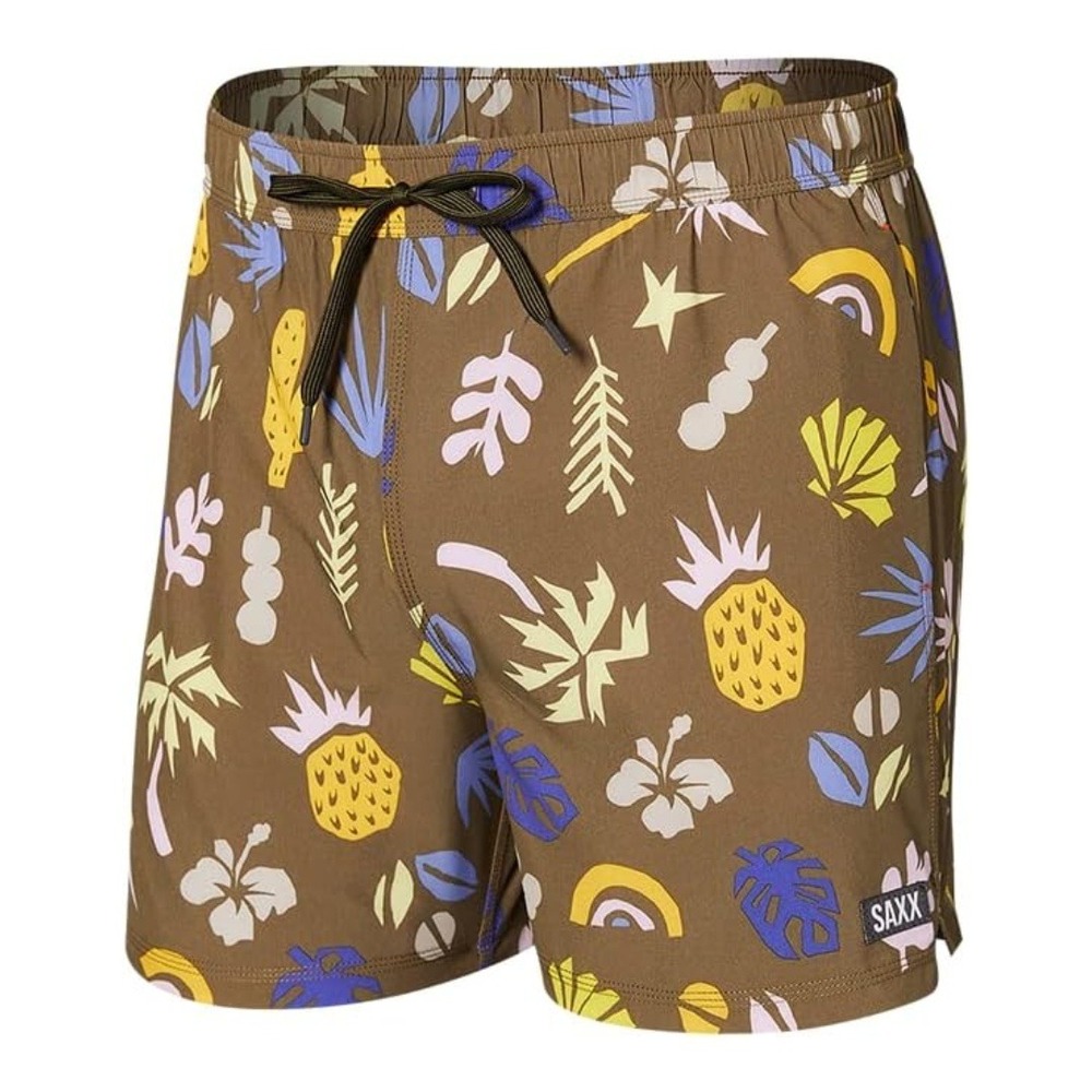 Saxx | Oh Buoy 2N1 5" BallPark Pouch Swim Trunks Tropical Print
